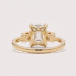 2CT Emerald Cut Lab Diamond Ring in 14K Gold