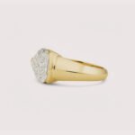 6.27CT Pear Cut Solitaire Diamond Ring in 14K Yellow Gold