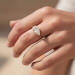 6.27CT Pear Cut Solitaire Diamond Ring in 14K Yellow Gold