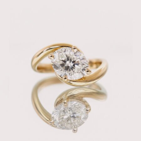 1.78CT Oval Lab Diamond Wedding Ring Set in 18K White Gold