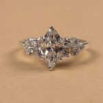 1.03ct Marquise Lab Diamond Wedding Ring in 14K Gold