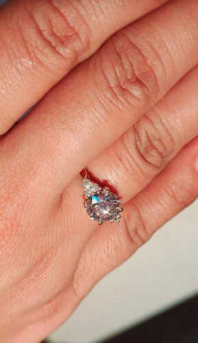 2.05CT Round Lab Diamond Ring 14K Gold | Elegant Engagement photo review