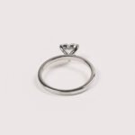 1CT Heart Cut Lab Diamond Solitaire Ring in 14K White Gold