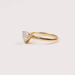 1CT Heart Cut Lab Diamond Solitaire Ring in 14K White Gold