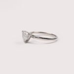 1CT Heart Cut Lab Diamond Solitaire Ring in 14K White Gold
