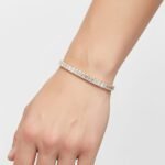 7.85CT Emerald Lab Grown Diamonds Tennis Bracelet in 10K Gold