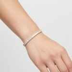 7.85CT Emerald Lab Grown Diamonds Tennis Bracelet in 10K Gold