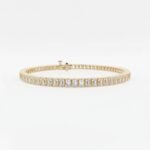 7.85CT Emerald Lab Grown Diamonds Tennis Bracelet in 10K Gold