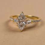 Marquise Lab Diamond Ring in 18K Gold – Gift for Her