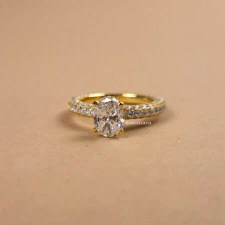 1.09ct Oval Cut Lab Diamond Ring in 14K Gold, IGI Certified