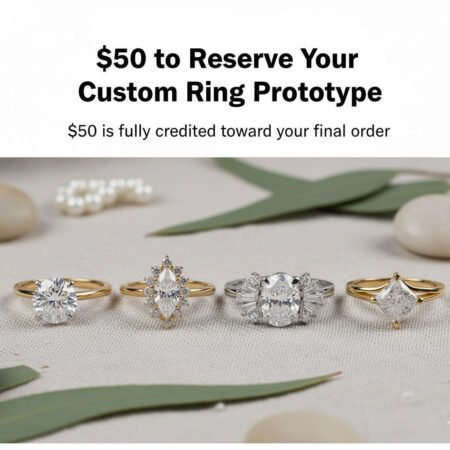 Select Any ring from our collection or internet. We will make it for you!