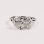 Toi Et Moi Lab Diamond Ring – 2ct Princess & Pear, 14K Gold