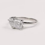 Toi Et Moi Lab Diamond Ring – 2ct Princess & Pear, 14K Gold