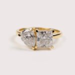 Toi Et Moi Lab Diamond Ring – 2ct Princess & Pear, 14K Gold