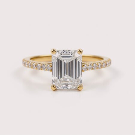 2.0ct Emerald Lab Diamond Ring in 14K Gold | Lab-Grown