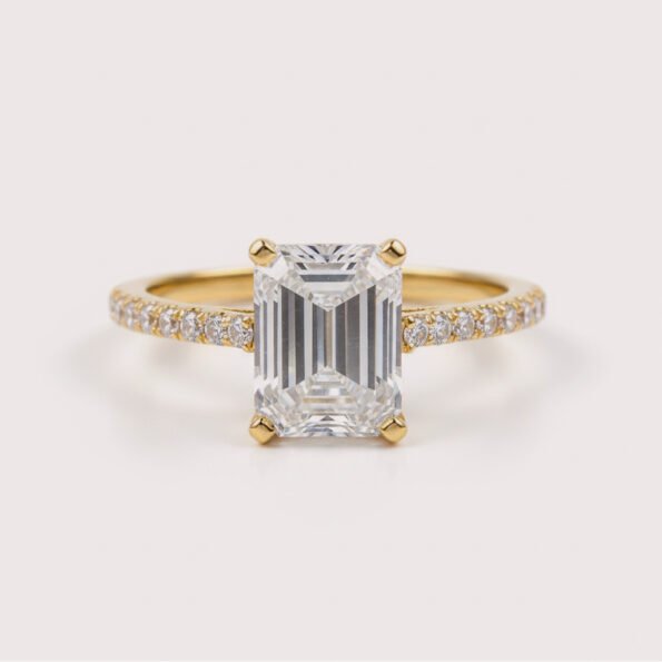 2.0ct Emerald Lab Diamond Ring in 14K Gold | Lab-Grown