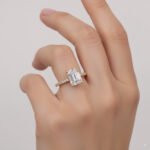 2.0ct Emerald Lab Diamond Ring in 14K White Gold | Lab-Grown