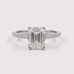 2.0ct Emerald Lab Diamond Ring in 14K White Gold | Lab-Grown