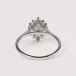 1.38ctw Marquise Lab Diamond Starburst Halo Ring in 14K White Gold