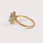 1.38ctw Marquise Lab Diamond Starburst Halo Ring in 14K White Gold