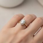 1.38ctw Marquise Lab Diamond Starburst Halo Ring in 14K White Gold