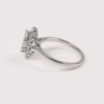 1.38ctw Marquise Lab Diamond Starburst Halo Ring in 14K White Gold