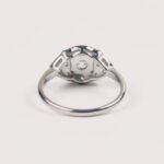 Mid-Century Vintage Art Deco Round Cut CVD Diamond Ring, Edwardian Anniversary Ring
