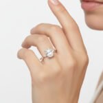 1.43ctw F Color VS1 Clarity IGI Certified Lab Grown Oval Cut Lab Diamond 14K White Gold Side Marquise Lab Diamonds