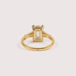 3CT Emerald Cut Three Stone Lab Diamond Ring in 14K Gold
