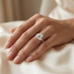 6.50 TCW Toi Et Moi Three Stone Engagement Ring in 18K White Gold