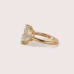 6.50 TCW Toi Et Moi Three Stone Engagement Ring in 18K White Gold
