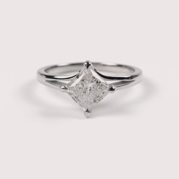 1.42ct Princess Cut Lab Diamond Engagement Ring in 14K Gold