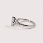 Princess Cut 1.42 Carat F VS1 IGI Certified Lab Diamond Engagement Ring in 14K Yellow Gold – East-West Split Shank Setting