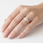 1.85ct Art Deco Oval Lab Diamond Engagement Ring in 18K Gold