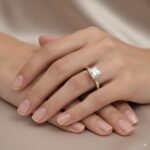 1CT Princess Cut Lab Diamond Hidden Halo Ring in 14K Gold