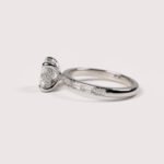 1CT Princess Cut Lab Diamond Hidden Halo Ring in 14K Gold