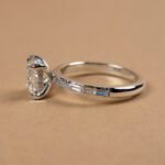 1CT Princess Cut Lab Diamond Hidden Halo Ring in 14K White Gold