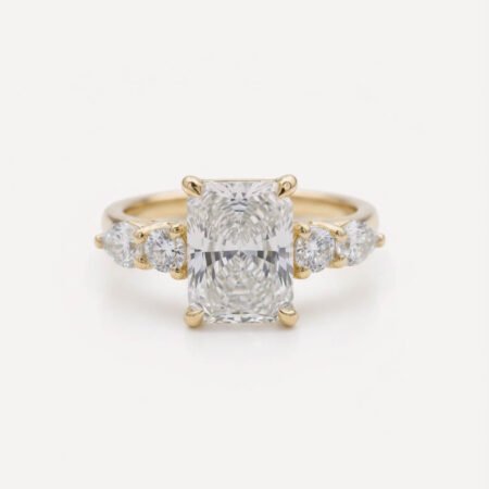 Radiant Cut 2.00 Carat E/VS1 IGI Certified Lab Grown Diamond Engagement Ring in 14K Yellow Gold