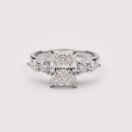 2CT Radiant Cut Lab Diamond Engagement Ring in 14K Gold