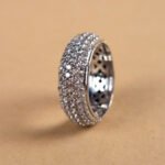 Diamond eternity ring, 14K White Gold Lab Grown Diamonds Anniversary Band Gift, Woman's Party Wear Band
