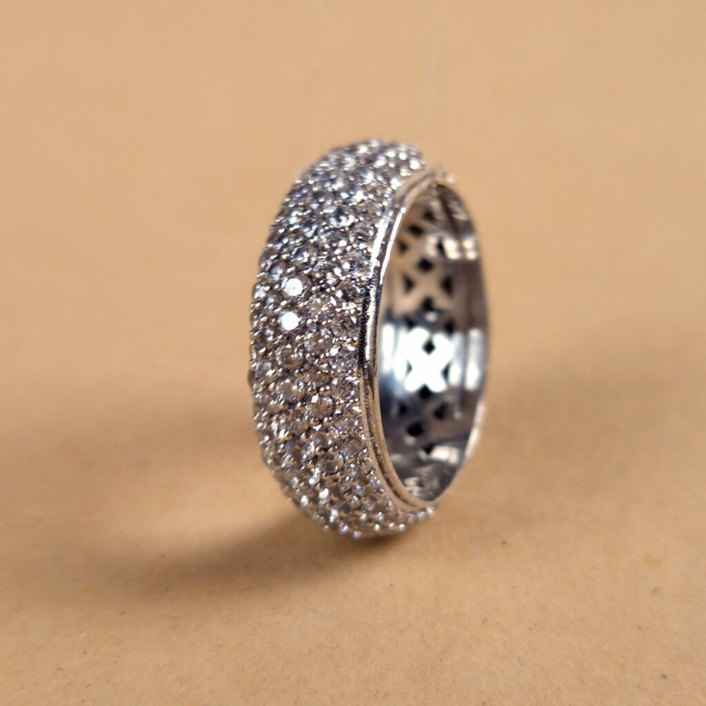 Diamond eternity ring, 14K White Gold Lab Grown Diamonds Anniversary Band Gift, Woman's Party Wear Band