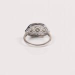 Art Deco 1Ct Diamond Ring in 14K White Gold for Women
