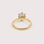 2 Carat Round Lab Grown Diamond Solitaire Ring in 18K Yellow Gold – EF Color, VS1 Clarity, Six Prong Crown Setting