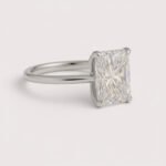 Radiant Cut 5ct E-F VS1 IGI Certified Lab Diamond Solitaire Ring in 18K Gold – Luxe Bold Setting