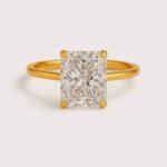 Radiant Cut 5ct E-F VS1 IGI Certified Lab Diamond Solitaire Ring in 18K Gold – Luxe Bold Setting