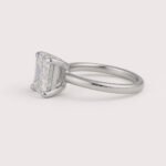 Asscher Cut 5ct E-F VS1 IGI Certified Lab Diamond Solitaire Ring in 18K Gold – Vintage Step-Cut Design