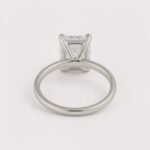 Asscher Cut 5ct E-F VS1 IGI Certified Lab Diamond Solitaire Ring in 18K Gold – Vintage Step-Cut Design