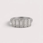 6.00ctw Emerald Cut IGI Certified CVD Lab Diamond 5-Stone Ring in 14K Gold – Modern Bezel Minimalist Design