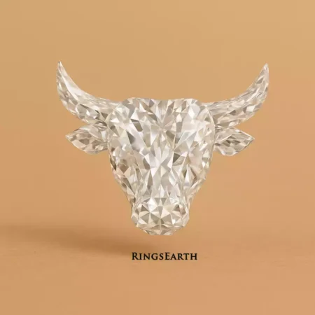 Custom Bull Face–Shaped IGI Certified CVD Lab Diamond – 0.50ct to 3.50ct – Unique Fancy Cut Diamond for Custom Jewelry