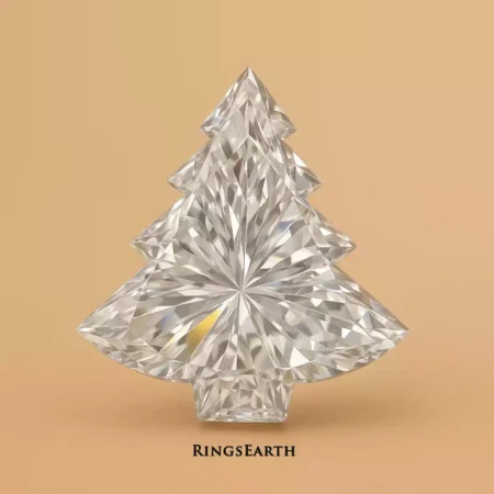 Custom Christmas Tree–Shaped IGI Certified CVD Lab Diamond – 0.50ct to 3.50ct – Fancy Cut for Holiday Jewelry & Gifts